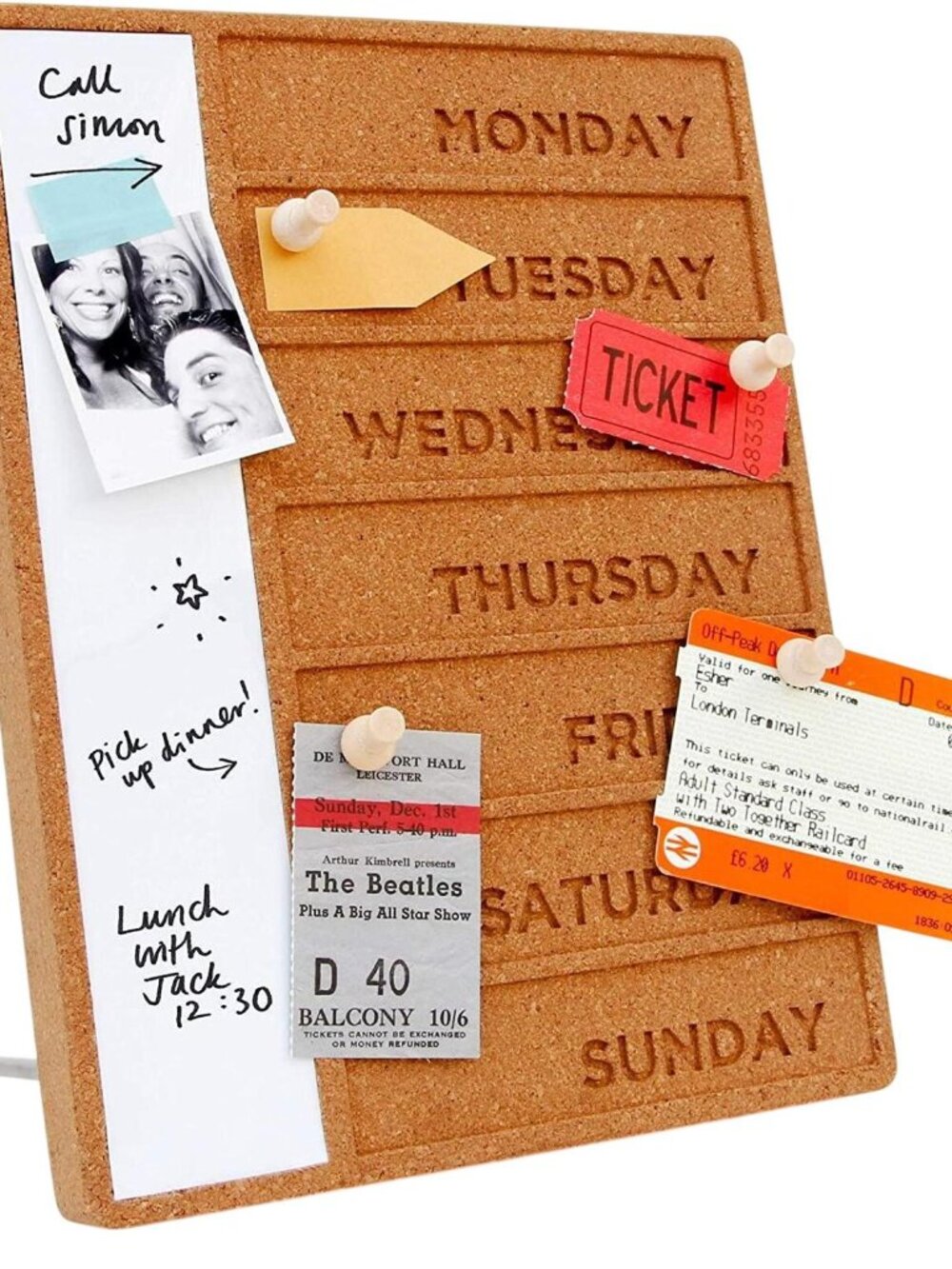 NWT Suck UK Essential Cork Board Whiteboard Weekly Planner. 65927220